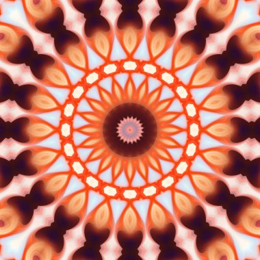 Soyut renkli yaratıcı dijital mandala arkaplan görüntüsü 