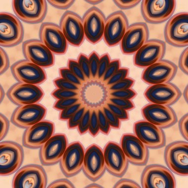 Soyut renkli yaratıcı dijital mandala arkaplan görüntüsü 