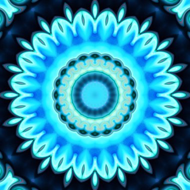 Soyut renkli yaratıcı dijital mandala arkaplan görüntüsü 