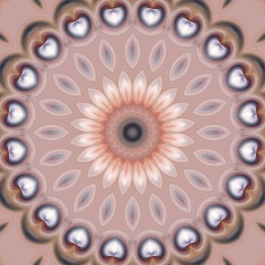 Soyut renkli yaratıcı dijital mandala arkaplan görüntüsü 