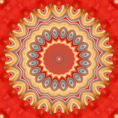 Renkli soyut mandala arkaplanı, kaleydoskop deseni 