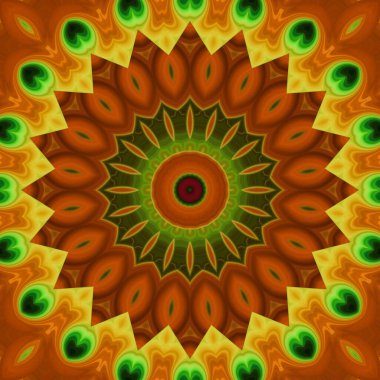 Renkli soyut mandala arkaplanı, kaleydoskop deseni 