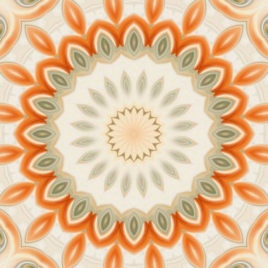 Renkli soyut mandala arkaplanı, kaleydoskop deseni 