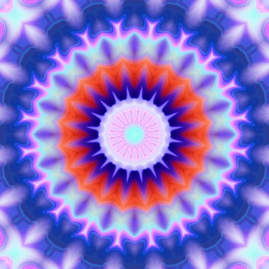 Renkli soyut mandala arkaplanı, kaleydoskop deseni 
