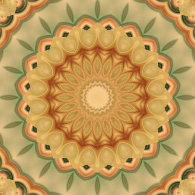 Renkli soyut mandala arkaplanı, kaleydoskop deseni 