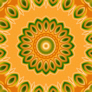 Renkli soyut mandala arkaplanı, kaleydoskop deseni 
