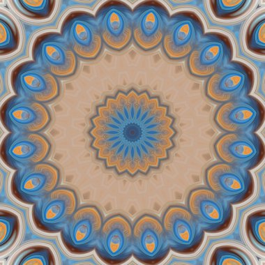 Renkli soyut mandala arkaplanı, kaleydoskop deseni 