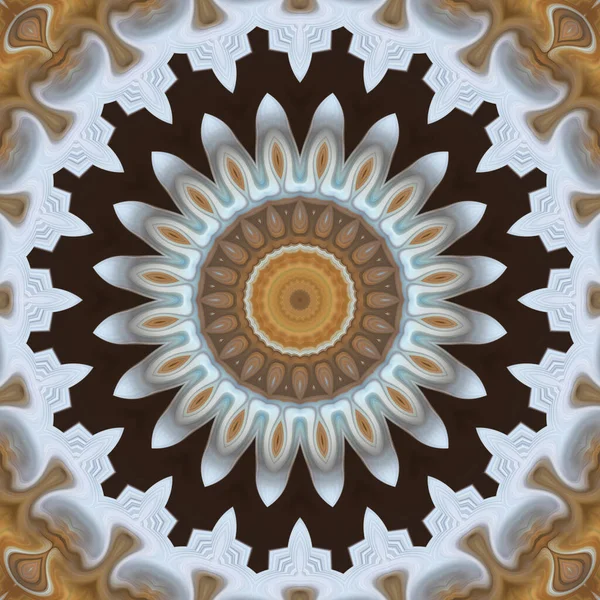 Αφηρημένη Πολύχρωμη Δημιουργική Ψηφιακή Mandala Προβολή Φόντου — Φωτογραφία Αρχείου