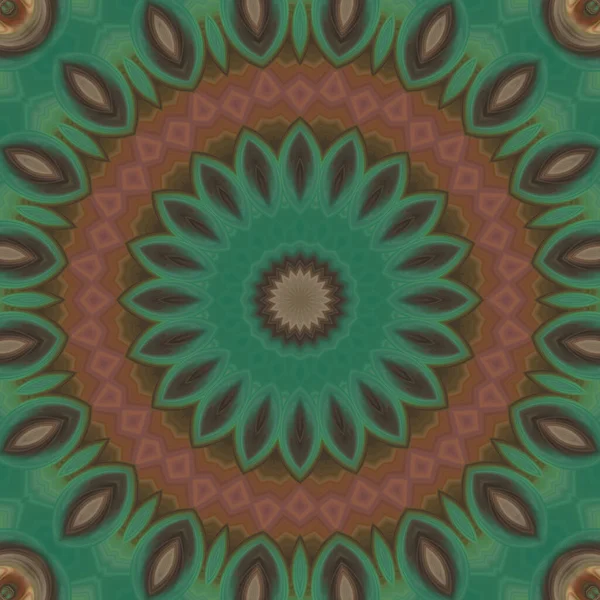 Abstract Kleurrijke Creatieve Digitale Mandala Achtergrond Uitzicht — Stockfoto