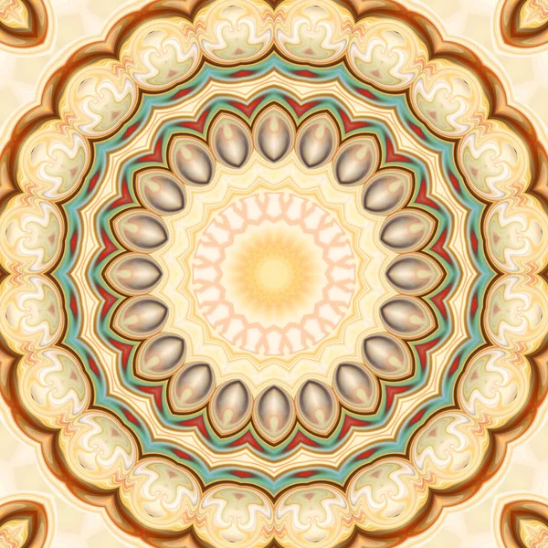 Abstrait Coloré Créatif Mandala Numérique Vue Arrière Plan — Photo