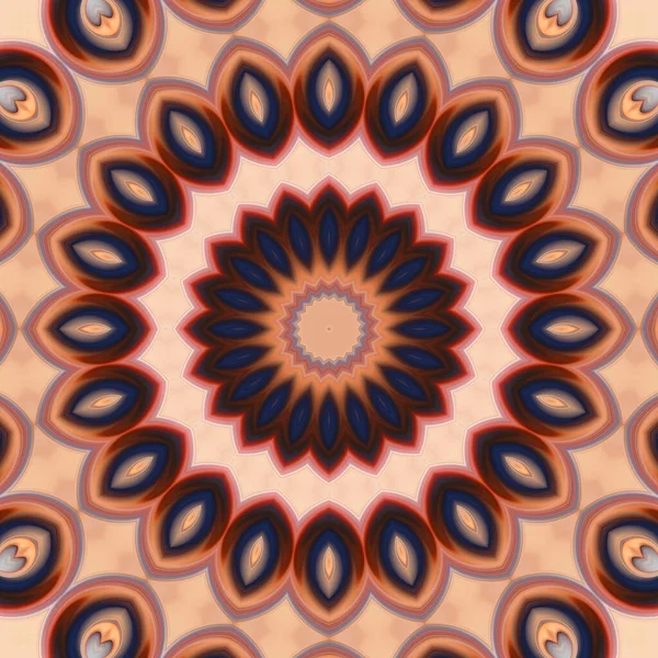 Abstracto Colorido Creativo Mandala Digital Vista Fondo — Foto de Stock