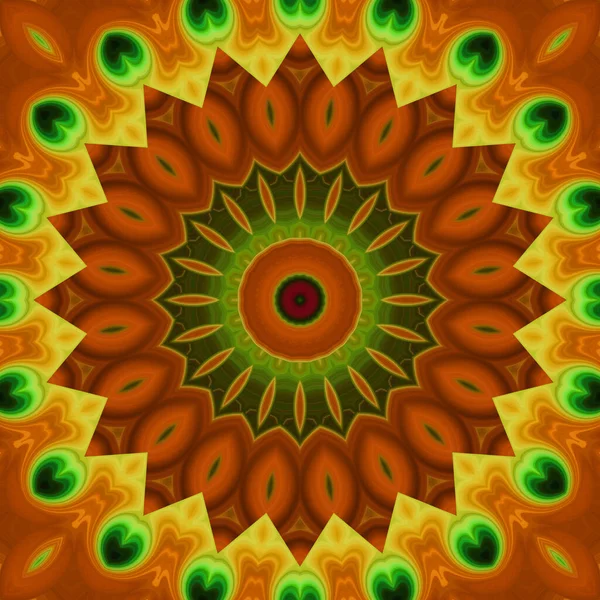 Renkli soyut mandala arkaplanı, kaleydoskop deseni 