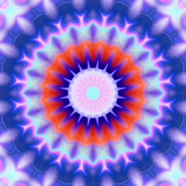 Barevné Abstraktní Mandala Pozadí Kaleidoskop Vzor — Stock fotografie