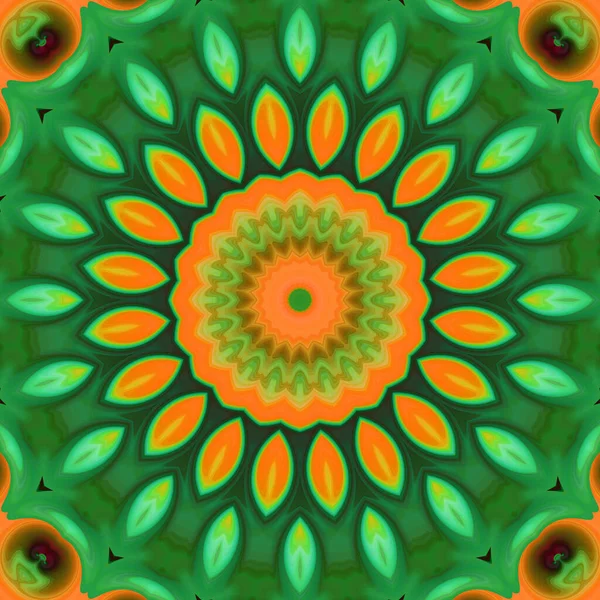 Renkli soyut mandala arkaplanı, kaleydoskop deseni 