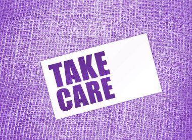 Kelimeler Çuval bezindeki kartlara dikkat edin. Sağlık hizmetleri veya iş hayatı konsepti.