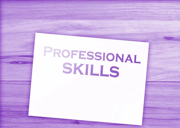 Professional Skills Text Auf Seite Und Papier Dollarzeichen Herum Auf — Stockfoto