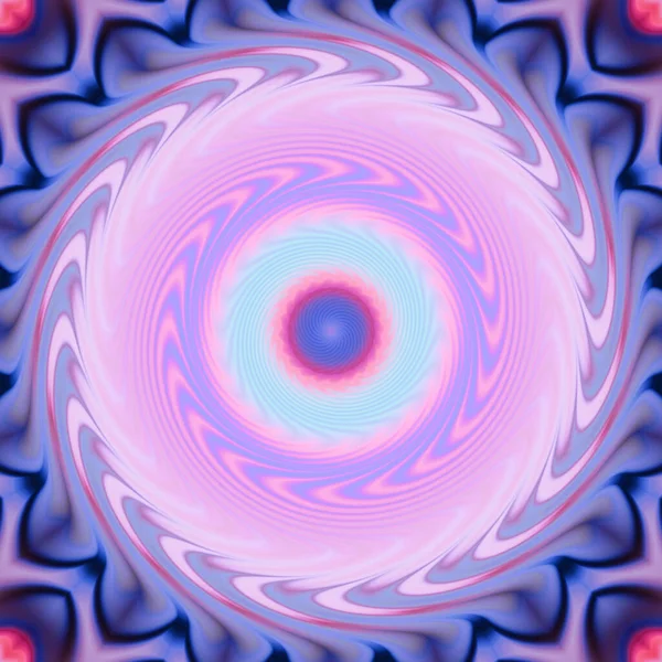 Latar Belakang Konsep Mandala Twirl Yang Abstrak Berwarna — Stok Foto