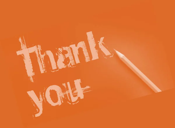 Danke Worte Und Bleistift Dankbarkeit Oder Spendenkonzept — Stockfoto