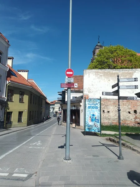 Vilnius Centro Città Ora Esatta — Foto Stock