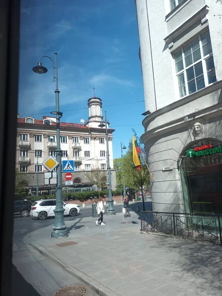 Vilna Centro Ciudad Vista Del Día — Foto de Stock