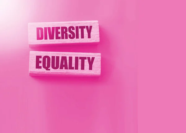 Diversity Equality Words Wooden Blocks Gender Sexual Orientation Race Ethnicity — 스톡 사진