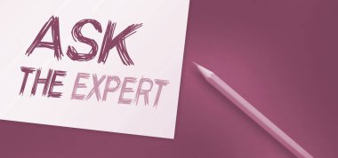 Not defteri sayfasına yazılmış Uzman Metne, sağdaki kırmızı kaleme sorun. Motivasyonel Kavram resmi.