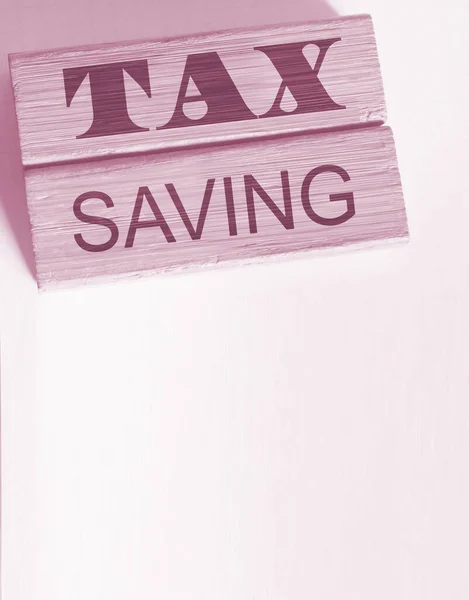 Tax Salvare Parole Blocchi Legno Portafoglio Monete Concetto Business Concetto — Foto Stock