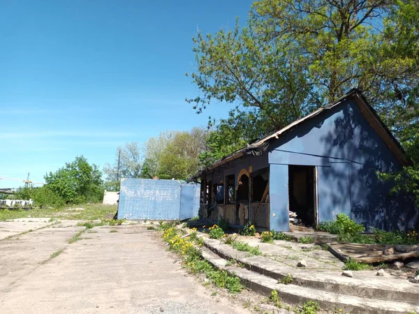 Pohled Opuštěné Staré Budovy — Stock fotografie