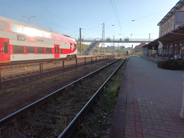 Estación Tren Vista Del Día —  Fotos de Stock