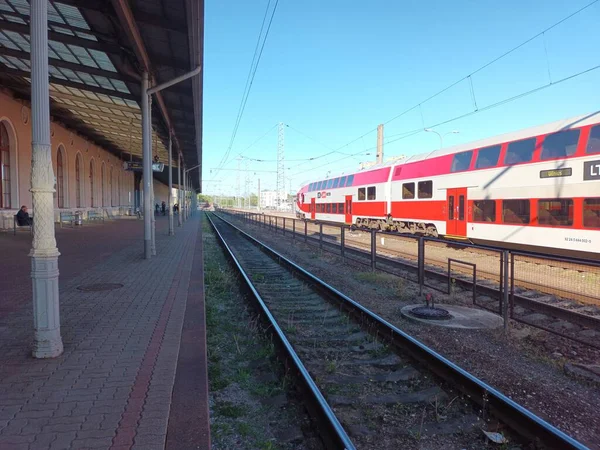 Stazione Ferroviaria Giorno Vista Ora — Foto Stock