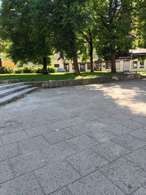 Şehir sokakları yazın görünüyor, Vilnius, Litvanya