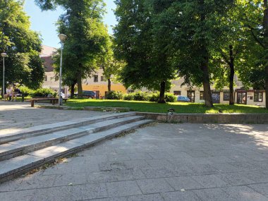 Şehir sokakları yazın görünüyor, Vilnius, Litvanya