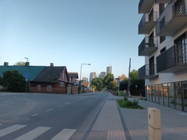 Şehir sokakları yazın görünüyor, Vilnius, Litvanya