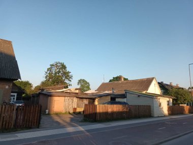 Şehir sokakları yazın görünüyor, Vilnius, Litvanya