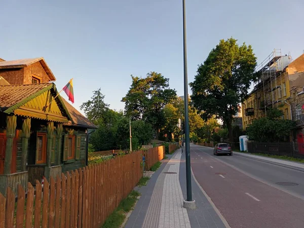 Utsikt Över Stadens Gator Sommaren Vilnius Litauen — Stockfoto