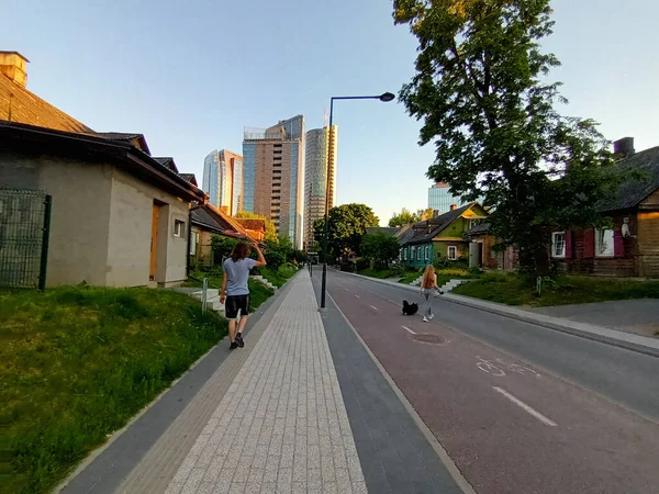 City Streets View Summer Vilnius Litvánia — Stock Fotó