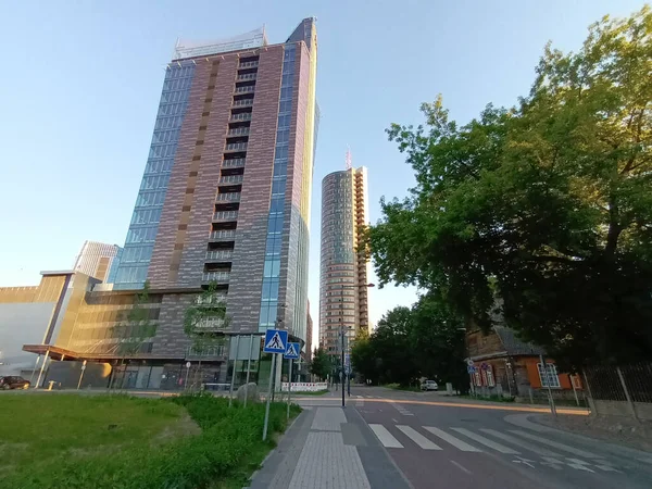 Vista Strade Della Città Estate Vilnius Lituania — Foto Stock