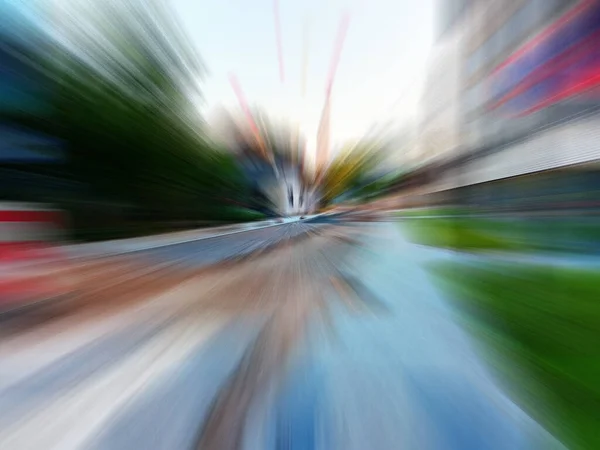 Vilnius blurred city motion background, Lithuania