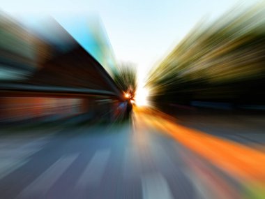 Vilnius şehir hareket arkaplanını bulanıklaştırdı, Litvanya