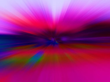 Renkli, hızlı, yüksek hızlı, bulanık zoom arkaplanı. Dinamik patlama flaşı. İvme etkisi.