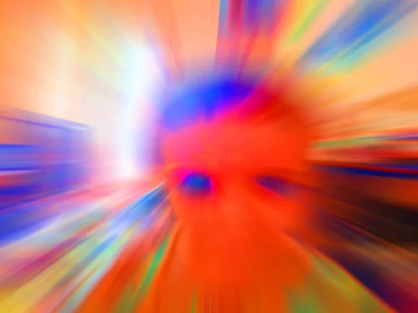 Colorido Rápido Alta Velocidade Desfoque Zoom Fundo Explosão Dinâmica Efeito — Fotografia de Stock