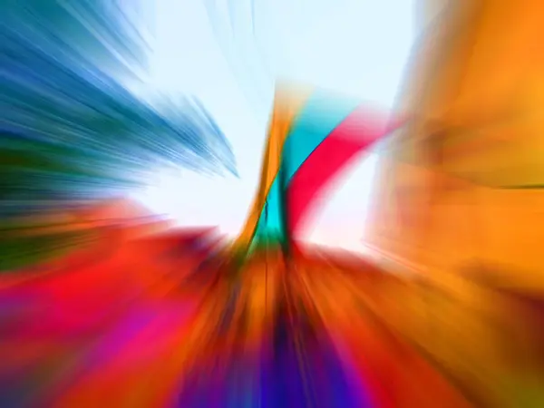 Colorful Fast High Speed Blur Zoom Background Dynamic Blast Flash — Stock fotografie