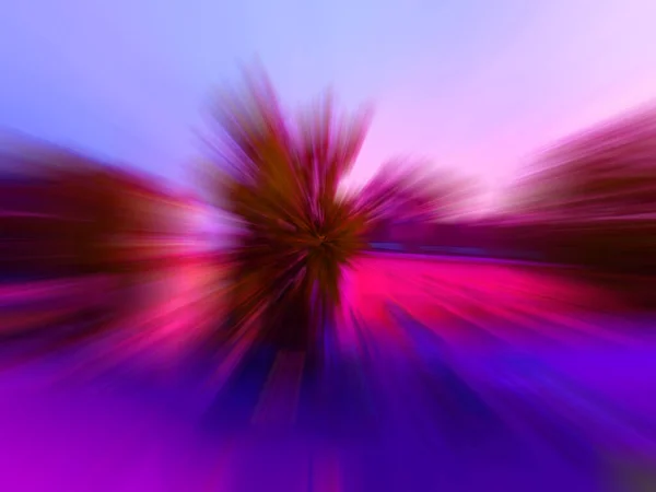 色彩斑斓的高速模糊放大背景 动态爆炸闪光 加速效应 — 图库照片