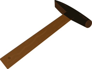 Örs tahta çekiç işareti. Araçlar ve aksesuarlar.