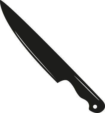 Mutfak bıçağı ikonu. İşaretler ve semboller.