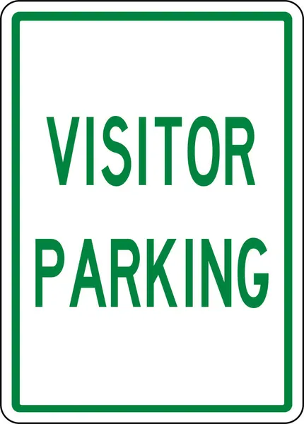 Besucherparkplatzschild Grüne Umrisse Hintergrund Verkehrszeichen Und Symbole — Stockvektor