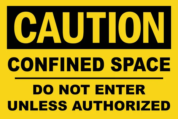 Enger Raum Nicht Betreten Sei Denn Autorisierungswarnzeichen Sicherheitszeichen Und Symbole — Stockvektor