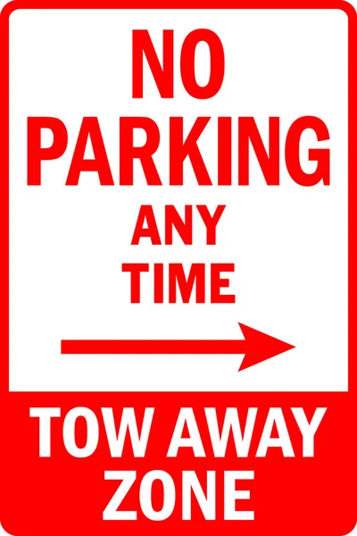 Žádné Parkování Ani Stopa Odtažení Zóny Dopravní Značky Symboly — Stockový vektor