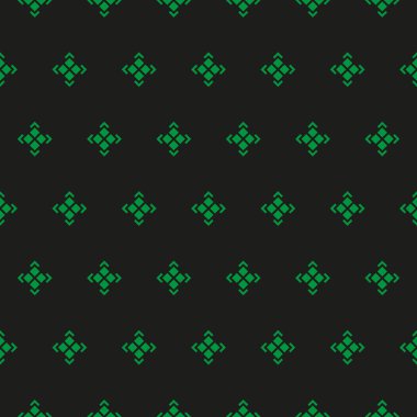 Moda tasarımı polka deseni. Siyah arka planda yeşil. Kumaş tasarımları ve duvar kağıtları.