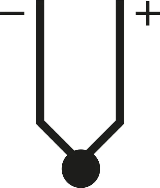 Termoelement Tecken Den Kan Användas För Att Mäta Temperatur Elektroniktecken — Stock vektor
